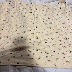Baby blanket 25 x 30 Cream soft with dog design